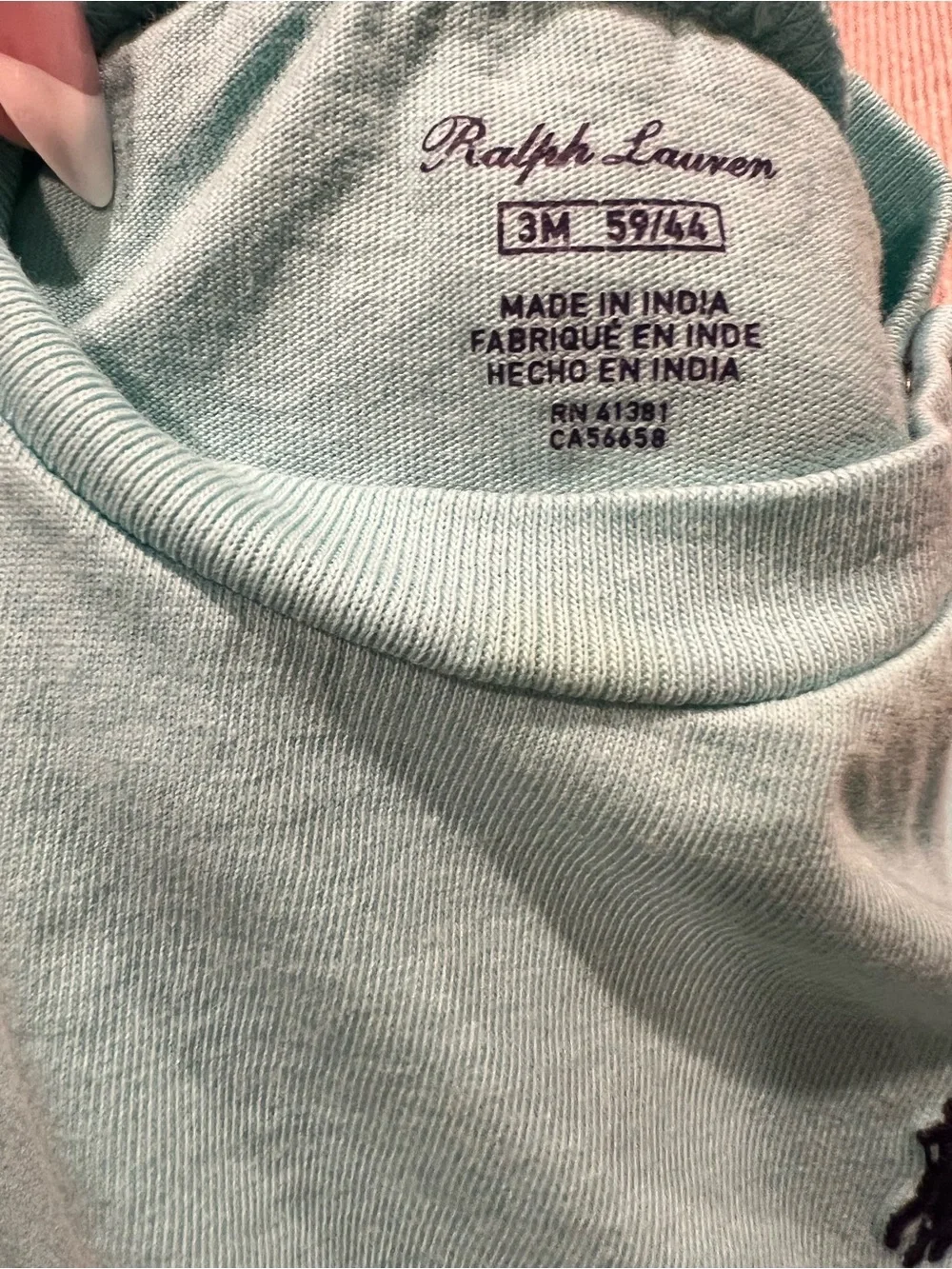 Polo by Ralph Lauren Teal Short-Sleeve Polo Tee with Navy Pony - 3 months